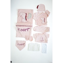 Sitilin Kız Bebek Organik Natural Pembe 10 Lu Hastane Çıkışı Set Stl6224 Pembe