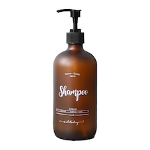 Amber Cam Şampuan Şişesi - 500 Ml Shampoo Kahverengi Kahverengi