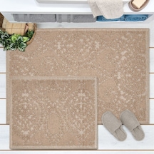 Soft Visby 2'li Banyo Paspası - Vizon - 60x100 Cm + 50x60 Cm Renkli