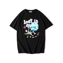 Brz Collection Oversize Travis Scott Lost İn Space T-shirt-siyah Siyah