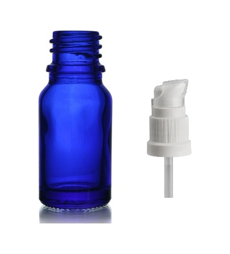 10ml Mavi Cam Serum Pompalı Şişe, 24 Adet, Pompalı Şişe, Medikal Şişe, Cam Şişe,