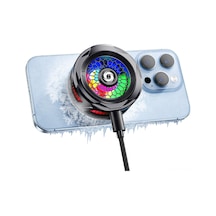 Honmex Oyuncu Ve Yayıncılar İçin 3'ü 1 Arada Manyetik Telefon Soğutucu - Rgb Işıklı, Hızlı Soğutma, İphone/android/ipad Uyumlu, Taşınabilir Klipli Fan