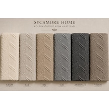 Sycamore Home Koltuk Örtüsü 175x215 Cm Çekyat Örtüsü, Kaymaz, Yıkanabilir, Lüks Kumaş Şönil Jakarlı Krem
