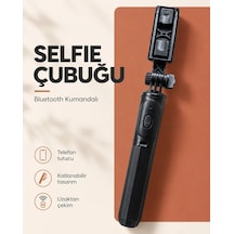 Mey İthalat Bluetooth Kumandalı Katlanabilir Selfie Çubuğu Ve Telefon Tutucu