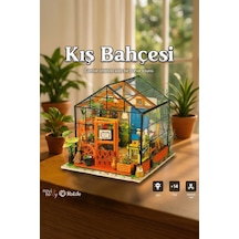 Minyatür Kış Bahçesi 3d Puzzle Ahşap Minyatür Maket Kiti Dıy Kendin Yap