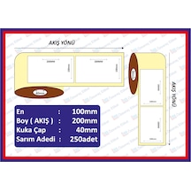 Özsaraç Etiket Eco Termal Etiket 100 x 200 MM 250'li Sarım