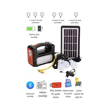 Solar Panelli Radyolu Çok Foksiyonlu Kamp Feneri Bluetooth