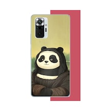 Redmi Note 10 Pro Uyumlu Kawaii Monapanda Baskılı Silikon Kılıf Renkli