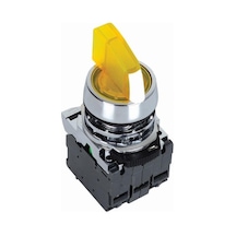 Ism-Bk135B5 24V Metal Sarı Işıklı Mandal Buton 1-0-2