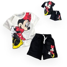 Minnie Mouse Detay Şort Takımı - Çocuk Pijama - Çocuk Eşofman