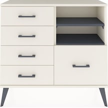 Arges Şifonyer 2 Raflı 5 Çekmeceli 88x30x80 Aytaşı-antrasit/aytaşı Antrasit/aytaşı