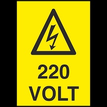 220 Volt Uyarı Levhası