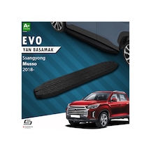 S-dizayn Ssangyong Musso Evo Siyah Yan Basamak 203 Cm 2018 Üzeri
