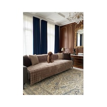 Peluş Koltuk Örtüsü 175x215 Cm Bubble Kaymaz Kanepe Örtüsü, Çekyat Örtüsü Vizon