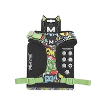 M-pets Urban Style Multicolor Easy Fit Köpek Göğüs Tasması M Çok Renkli
