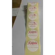 El Yapımı Yuvarlak Yapışkanlı Etiket 5x5 Cm 100 Adet El Yapımı Yuvarlak Yapışkanlı Etiket 5x5 Cm 100 Adet
