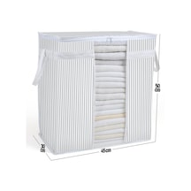 Pencereli Saklama Çantası 50 X 45 X 30 Cm Nefes Alabilen Kumaş 75 X 40 Gri Diğer