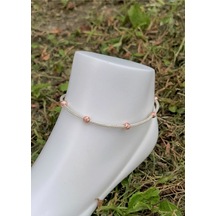 Gümüş Kazaziye Dorika Detaylı Halhal Hal01gr Gümüş - Rose