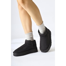 Lilly-anne Siyah Süet İçi Kürklü Kısa Bot 001