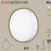 Ct-5273 Sıva Üstü Led Panel 1adet - 30 W Gün Işığı