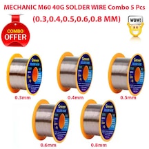 Mechanic M60 40g 0.6mm Yüksek Saflıkta Temizleme Gerektirmeyen Reçine Lehim Teli