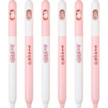 6 Parça Karikatür Sevimli Jel Kalemler, Komik Kalem, 0.5mm Çabuk Kuruyan Siyah Mürekkep Kalem