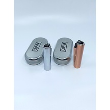 Clıpper Metal Kutulu Gazlı Metal Çakmak 2'li