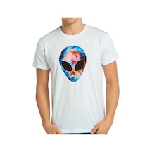 Bant Giyim - Alien Cosmos Beyaz Erkek T-Shirt Tişört