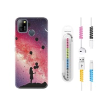 Infinix Smart 5 Kılıf Kablo Koruyuculu Flowers Cat 2 1349