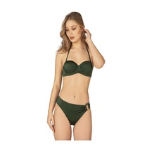 Endeep Kadın Destekli Boyundan Bağlamalı Yeşil Bikini Takımı-yeşil