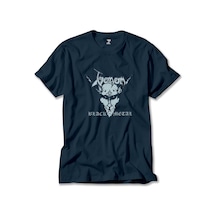 Venom Black Metal Silver Lacivert Tişört Lacivert
