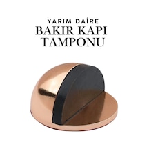 Bakır Yarım Daire Yapışkanlı Kapı Tamponu Kapı Stoperi Metal Kapı Stopu Durdurucu Kapı Kolu Koruyucu