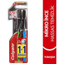 4 Adet Colgate Diş Fırçası Mikro İnce Hassas Siyah 1+1