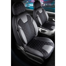 Volkswagen Polo Trendline Classic Deri Detaylı Oto Koltuk Kılıfı Ön Arka Set Siyah Cyrus Scr