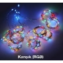 Tel Perde Led 3 3m 300 Led Rgb Açık Gri