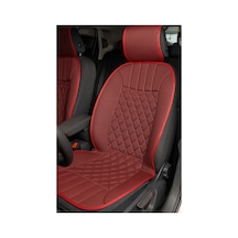Peugeot 2008 2013-2019 Uyumlu Oto Koltuk Minderi Ergonomik Elegance 2'li Lüks Set Kırmızı