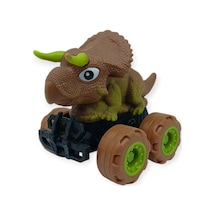 Sürtmeli Dinazor Arabalar 12 Cm - H-20 - Triceraptors -kahverengi Lisinya Lsntkn-rs4937