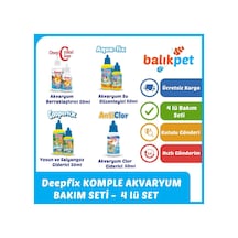Akvaryum Bakımı Sağlık Seti 4 Lü- Akvaryum Su Düzenleyici Set