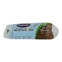 Polmix Çöp Torbası Orta Boy Mavi 20'li 55 x 60 CM 150 G