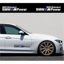 Oto Sticker Bmw M Power Motorsport 2 Adet Sticker Seti 58X9Cm