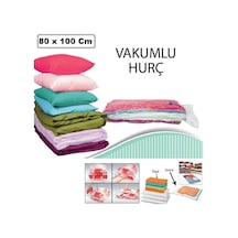 2 Adet Büyük Boy 80 Cm X 100 Cm Vakumlu Poşet Vakumlu Hurç Vakumlu Torba Yorgan Yastık Saklama Hurcu Diğer
