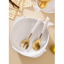 The Mia Fish Salata Kasesi 28 Cm Beyaz