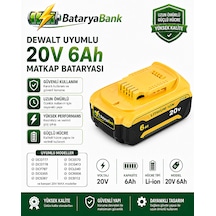 Dewalt Uyumlu 20v 6ah Li-ıon Şarjlı Matkap Bataryası