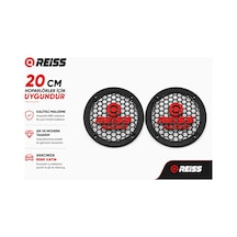 20cm Hoparlör Kapağı - Reiss Logolu Kaliteli Plastik Midrange Hoparlör Kapak 20 Cm - 2 Adet