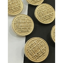 Trençkot Blazer Ceket Düğmesi Hasır Model Gold / 2 Cm