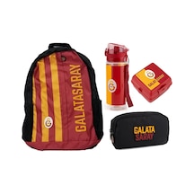 Taraftar Galatasaray Çanta+ Kalemlik+ Suluk+ Beslenme Kabı Set1 Çok Renkli