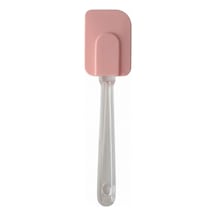 Silikon Spatula, Mutfak Kullanımı İçin Şeffaf Saplı Askılı 1, Pembe Genel