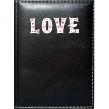 Promosyon Denizi I Love You 4 Görselli Siyah Ruhsat Kabı