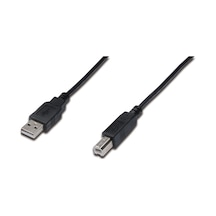 Usb 2.0 Bağlantı Kablosu, Usb A Erkek - Usb B Erkek B, 1.8 Metre, Awg 28, Usb 2.0 Uyumlu, Ul, Siyah Renk-18429