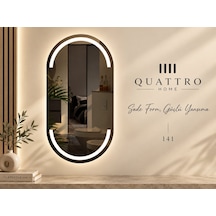 Dokunmatik Dimmer Özellikli Işıklı Oval Ayna 90-70 Çap Açık Gri